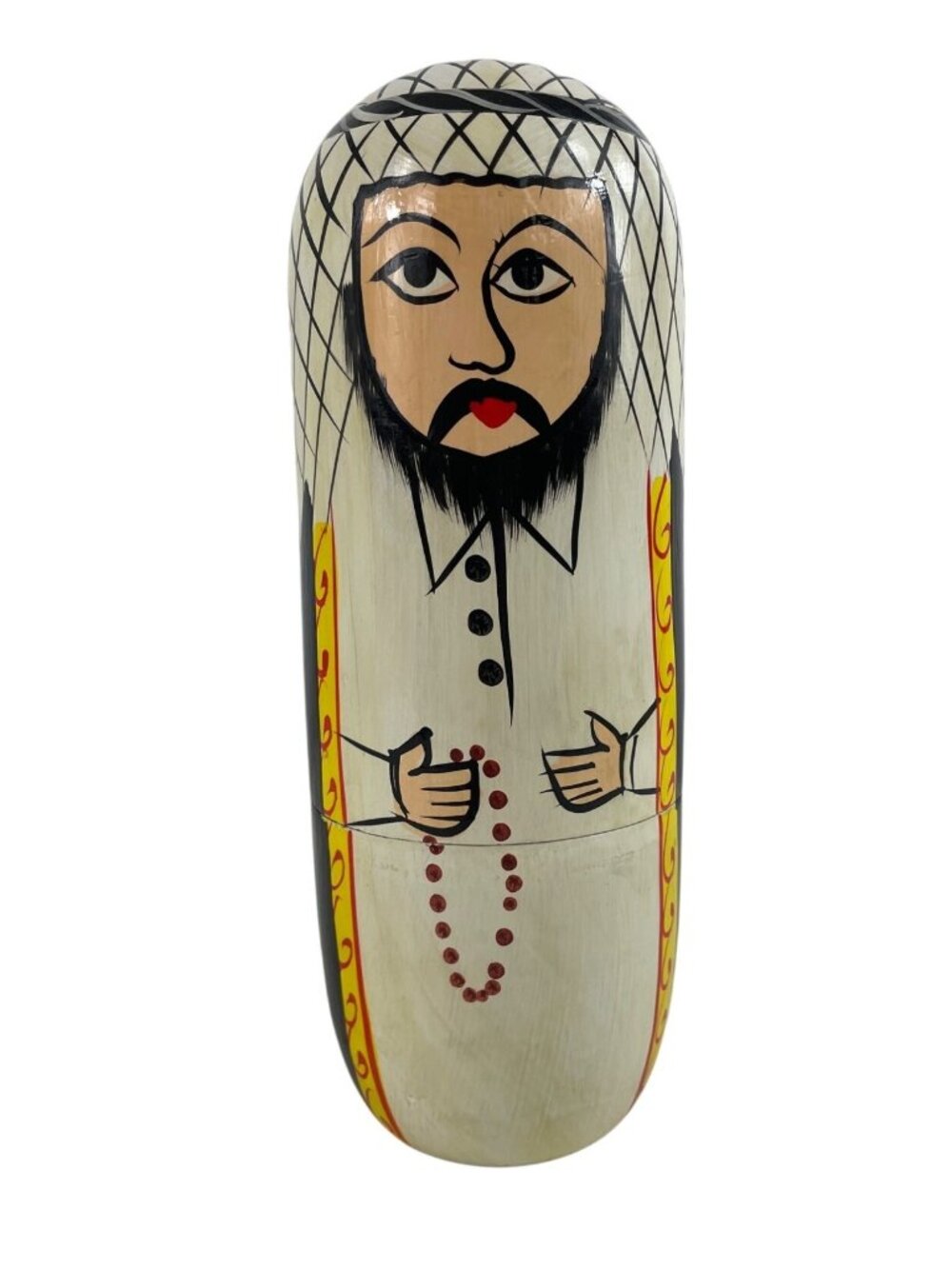 Hand-Painted Wooden Middle Eastern Themed Nesting Dolls Set Of 8 Made In India - Picture 2 of 15